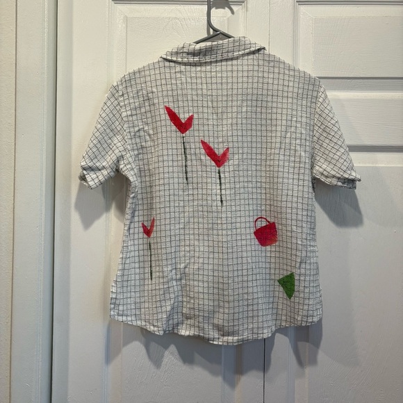 Vintage Play Alegre Hand painted Button Up Blouse - Size Small - Picture 7 of 7
